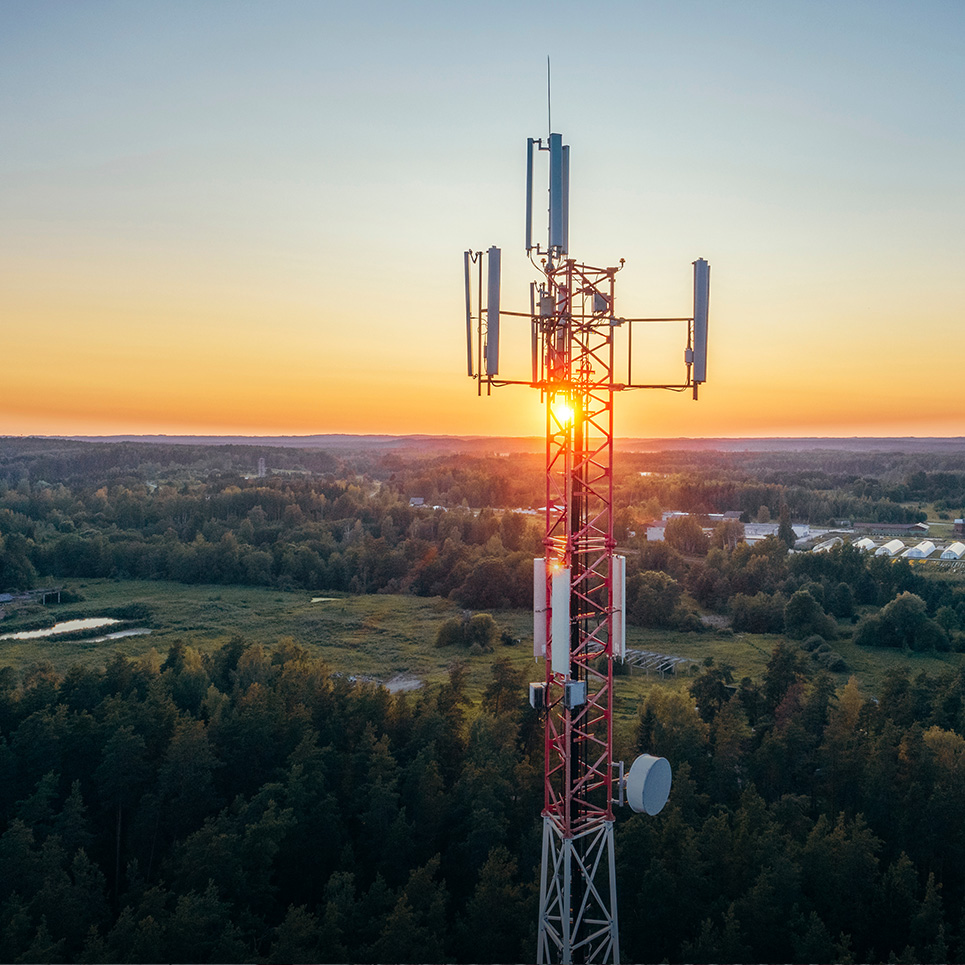 Photo of a telecommunications tower